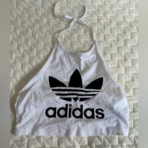 Open back cropped adidas tank